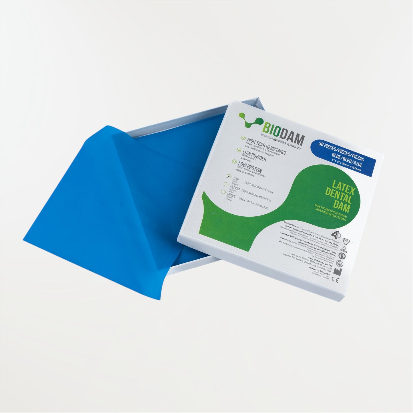 Digues BioDam avec ou sans latex - Boîte de 36 ou 20