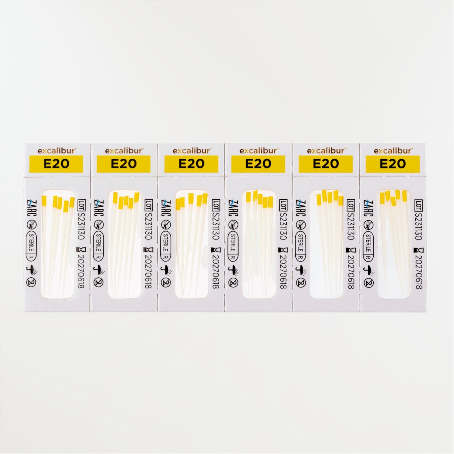 Excalibur sterile paper points in individual blister packs