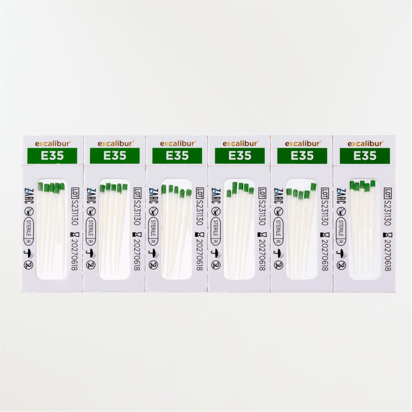 Excalibur sterile paper points in individual blister packs