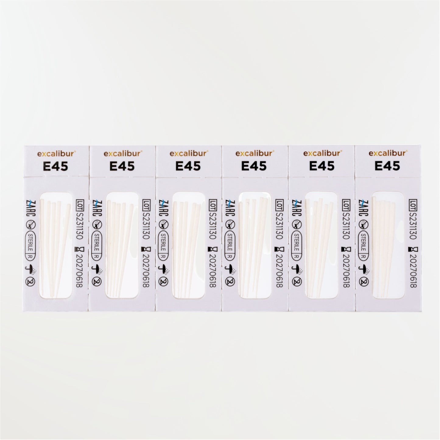 Excalibur sterile paper points in individual blister packs
