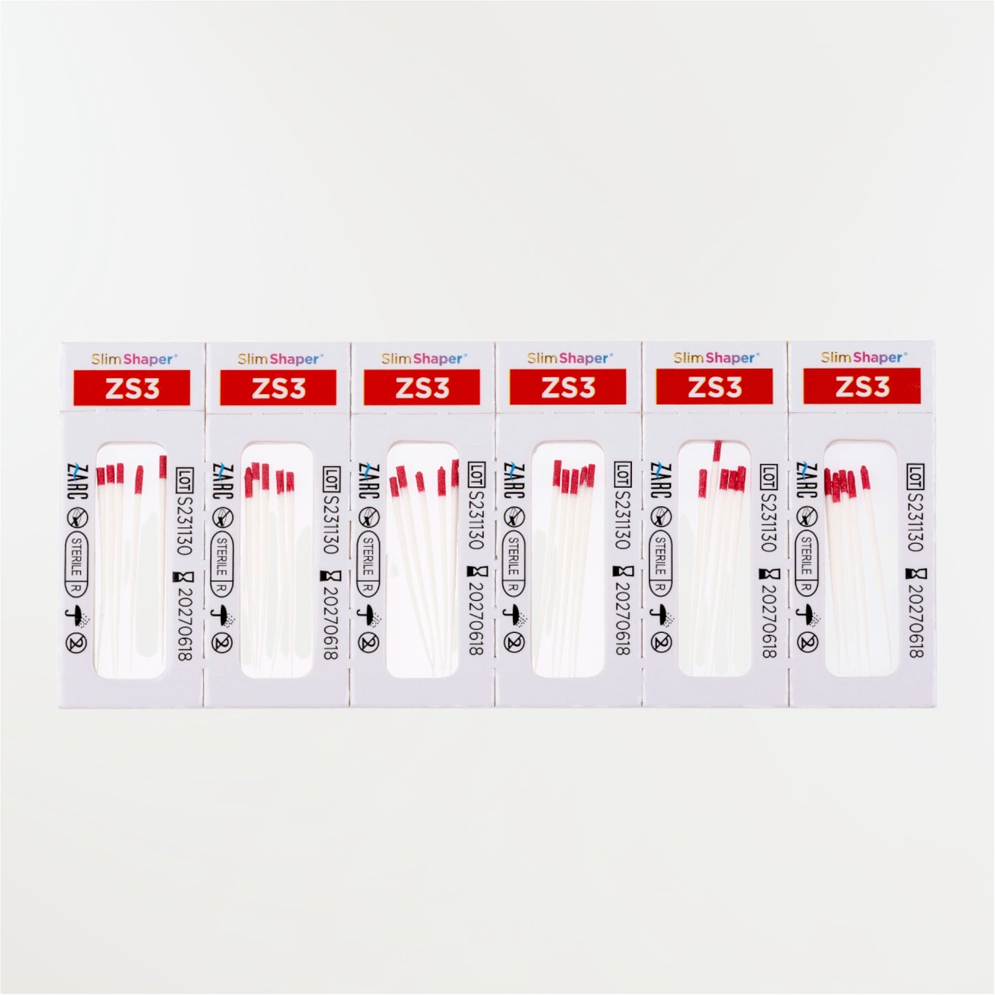 Pointes de papier stériles Slimshaper - Boîte de 180 ( Blisters de 6 instruments)