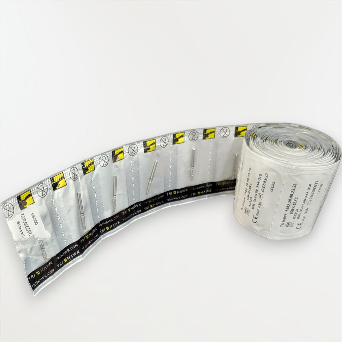 Lot de 10 fraises diamantées cylindro-coniques en blisters stériles pour le démontage de prothèses en zircone