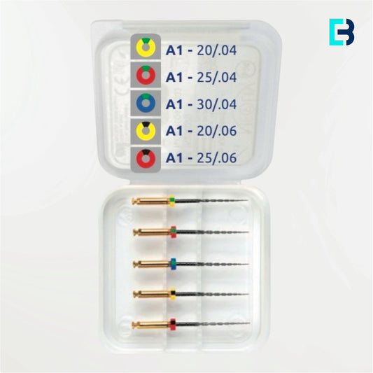 Blister assortiment Neoniti A1 n°4 – 4 limes endodontiques Shaper et 1 lime Finisher NiTi, Neolix