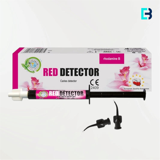 Détecteur de carie Red Detector, colorant sélectif pour identifier les tissus dentinaires cariés lors des soins dentaires.