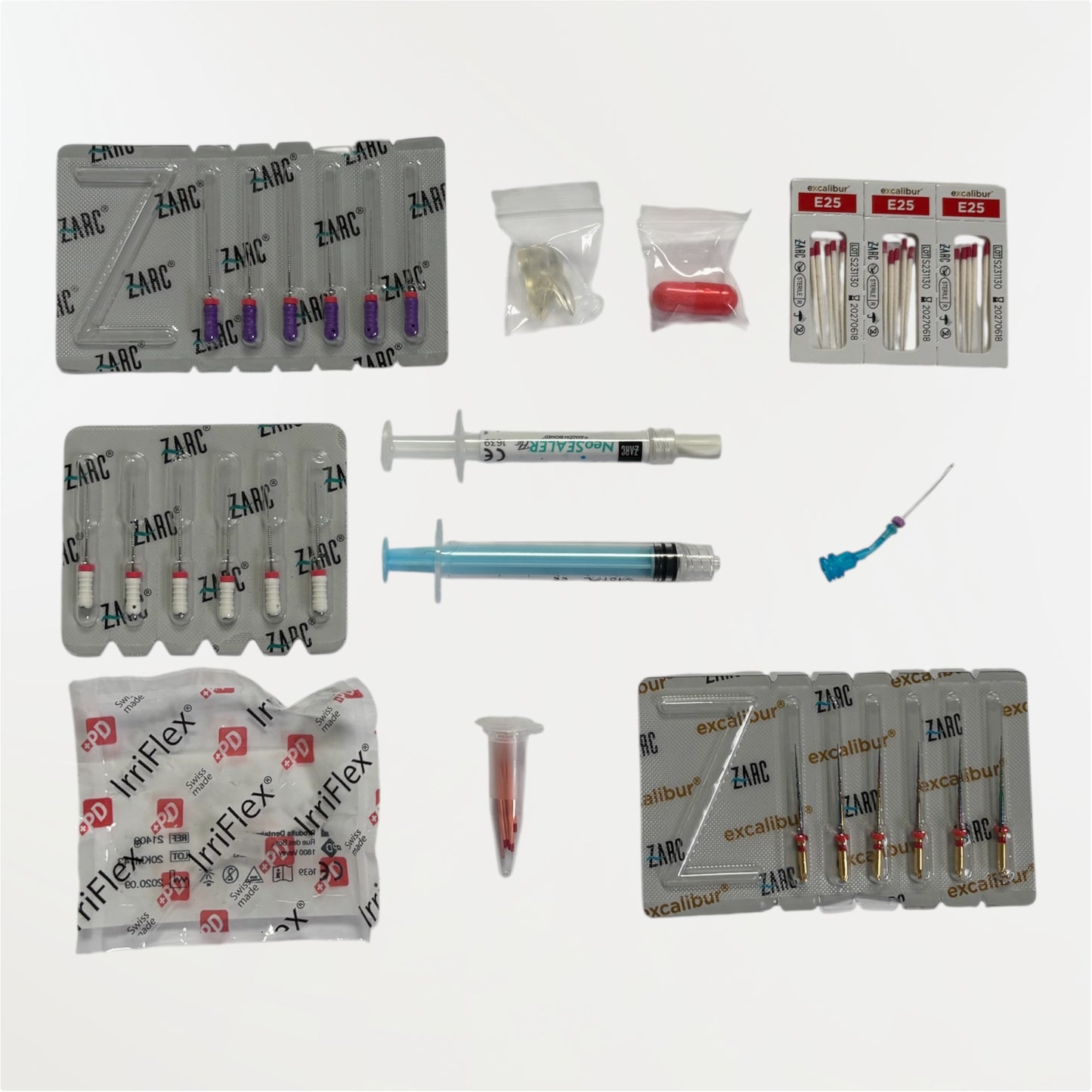 kit de découverte en endodontie, routine endodontie, réciprocité, dual rinse HEDP, Neo sealer flo, biocéramique, simulateur, irriflex, rotation réciproque, formation, Stéphane simon, consommables 