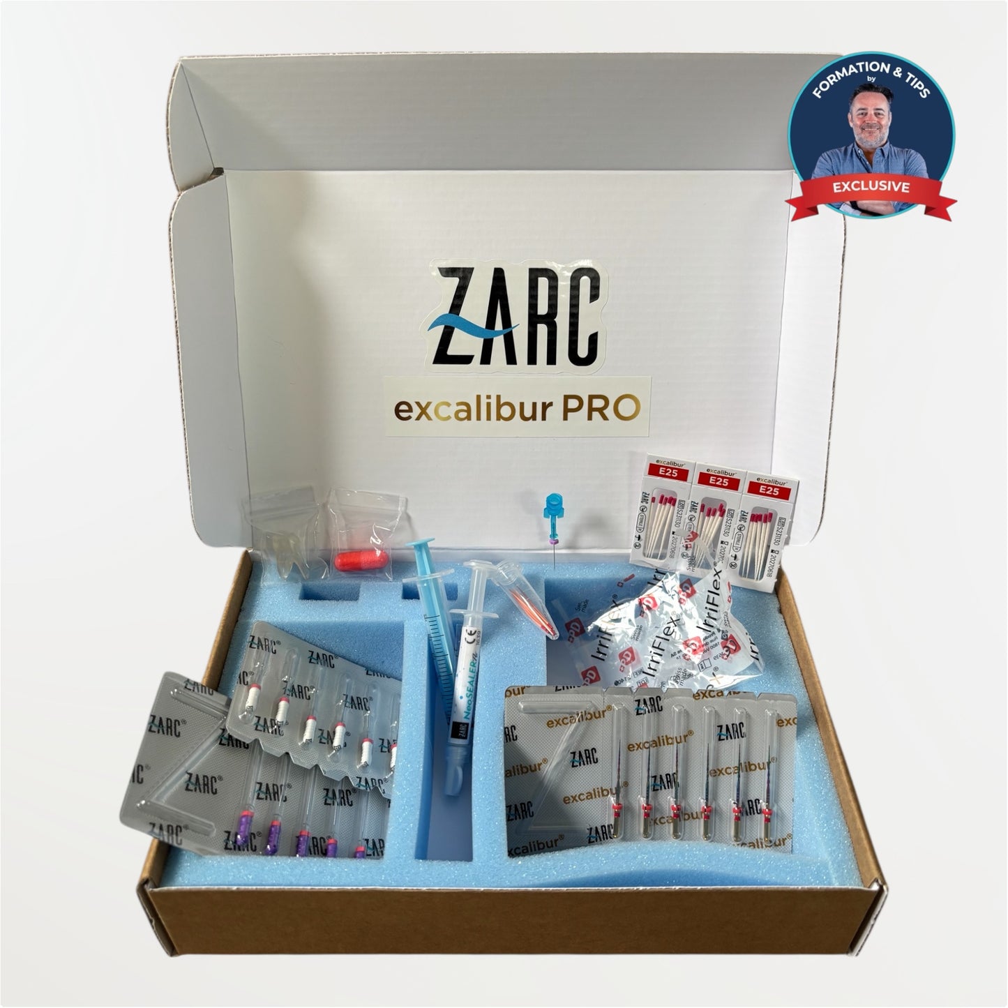kit de découverte en endodontie, routine endodontie, réciprocité, dual rinse HEDP, Neo sealer flo, biocéramique, simulateur, irriflex, rotation réciproque, formation, Stéphane simon