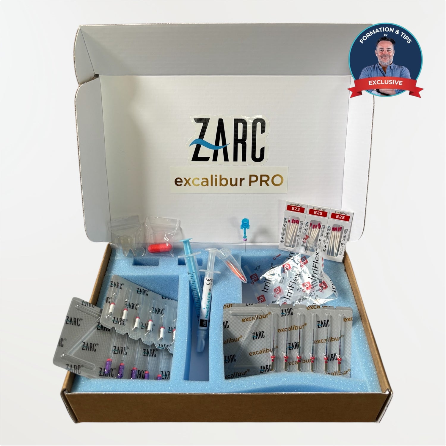 kit de découverte en endodontie, routine endodontie, réciprocité, dual rinse HEDP, Neo sealer flo, biocéramique, simulateur, irriflex, rotation réciproque, formation, Stéphane simon