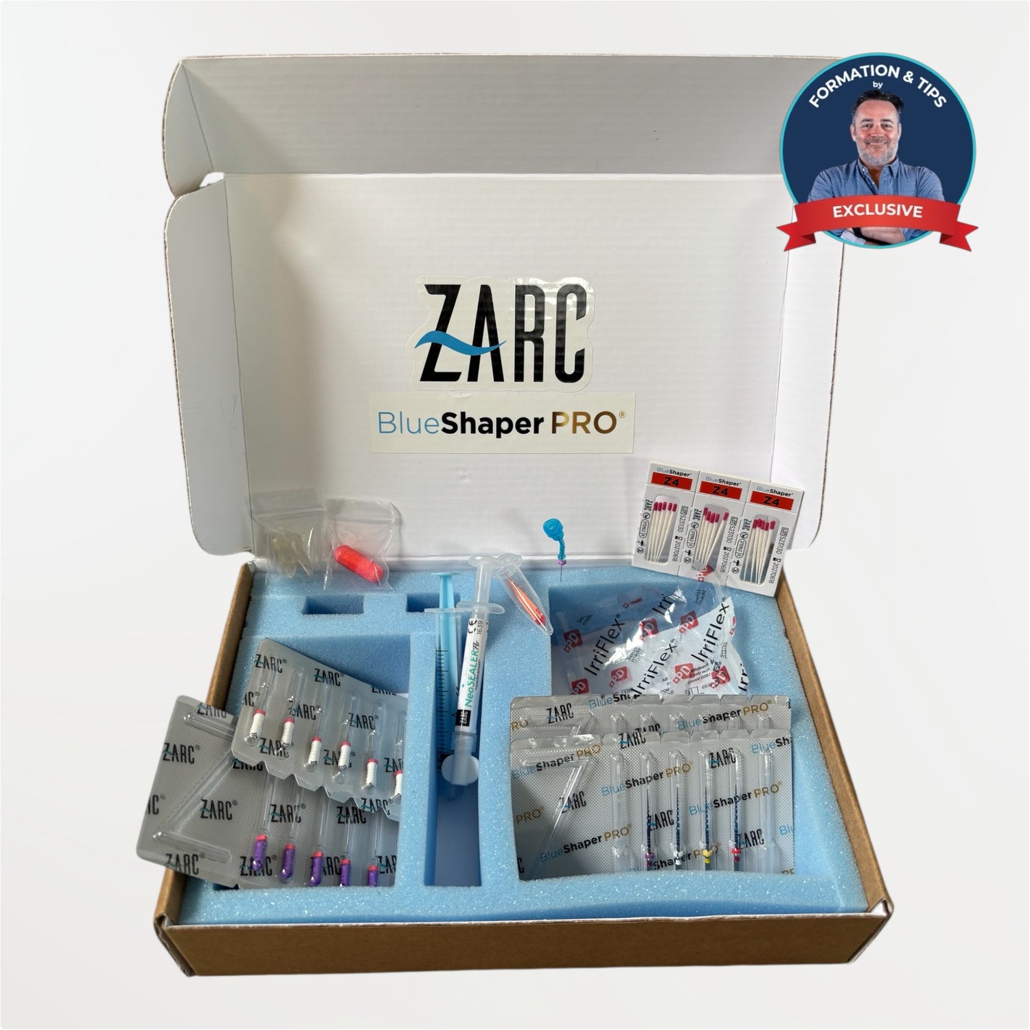 kit de découverte en endodontie, routine endodontie, rotation continue, dual rinse HEDP, Neo sealer flo, biocéramique, simulateur, irriflex, formation, Stéphane simon