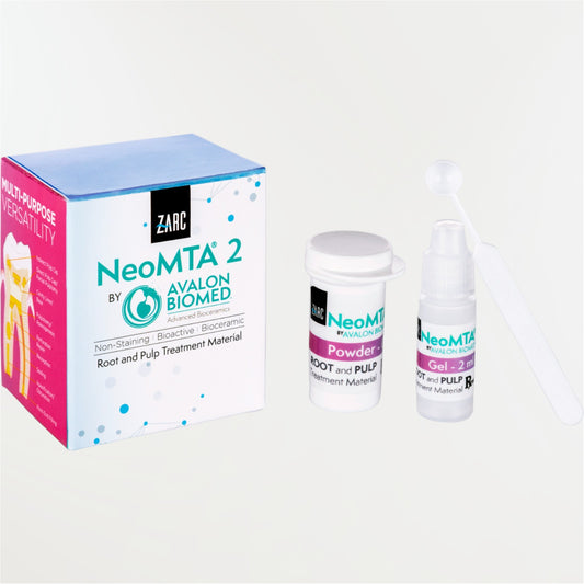 Neo MTA2 ZARC by Avalon – biocéramique MTA poudre et gel de mélange, 47% produit actif, Tantale