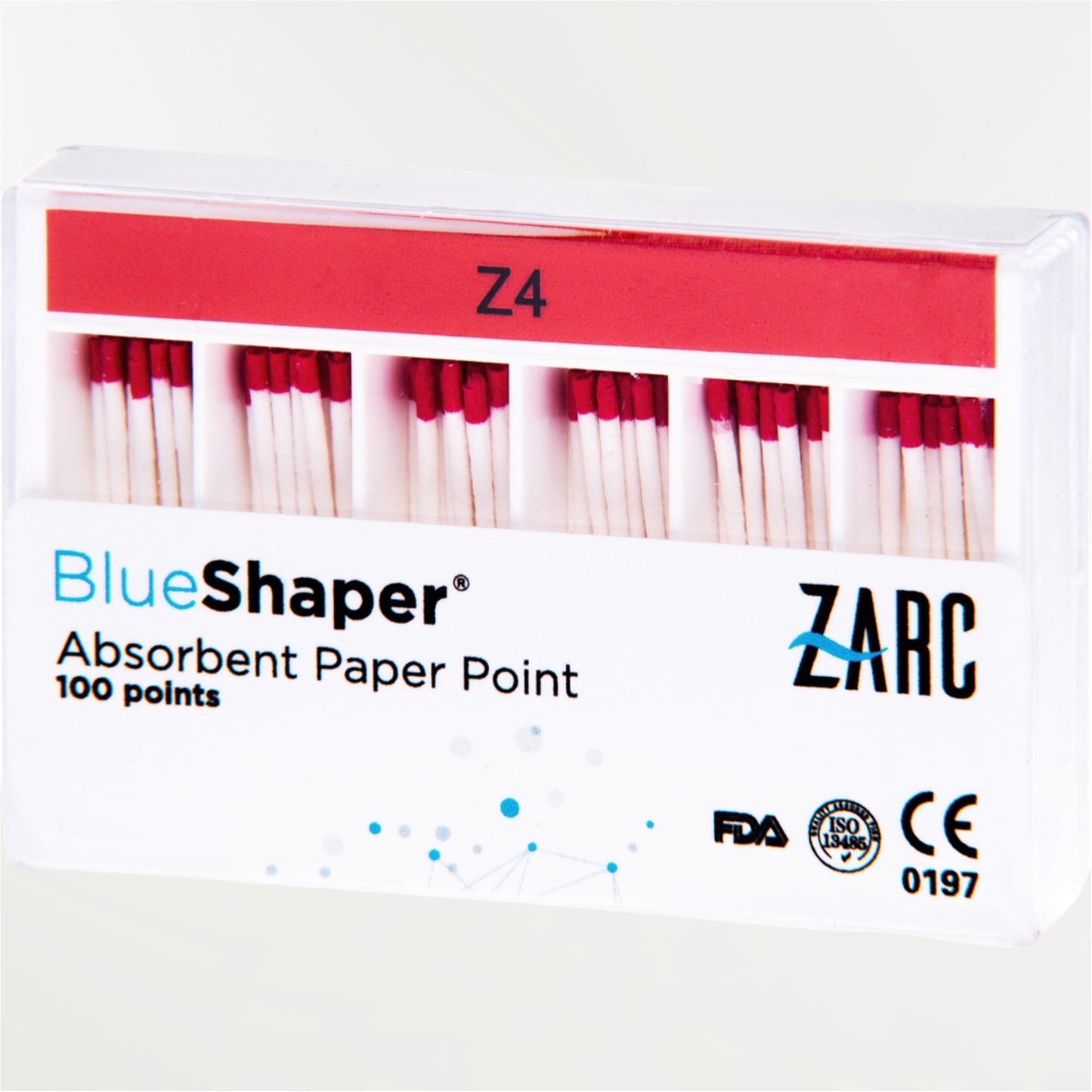 Pointes de papier BlueShaper ZARC non stériles – tailles Z3 à Z7, boîte de 100