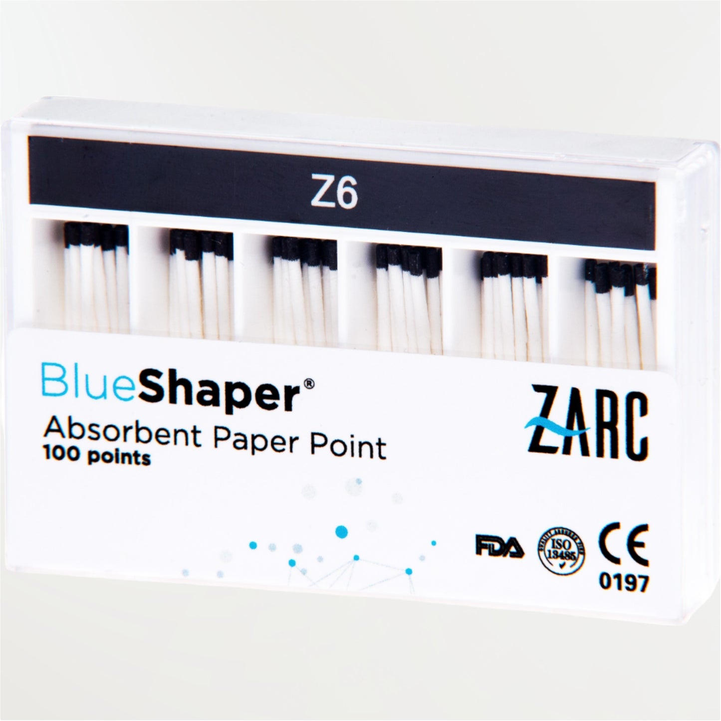 Pointes de papier BlueShaper ZARC non stériles – tailles Z3 à Z7, boîte de 100