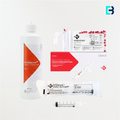 Kit Désinfection PDSA : hypochlorite IrriGance, seringues IrriGance, Irriflex et OPACAL