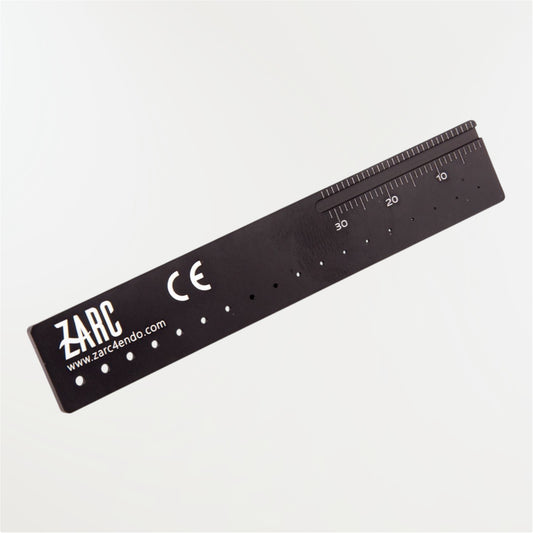Réglette de calibration du diamètre des cônes ZARC – noire, autoclavable, compatible microscope